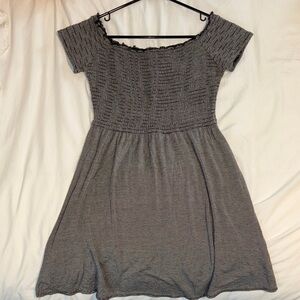 Hollister black and white thin striped dress